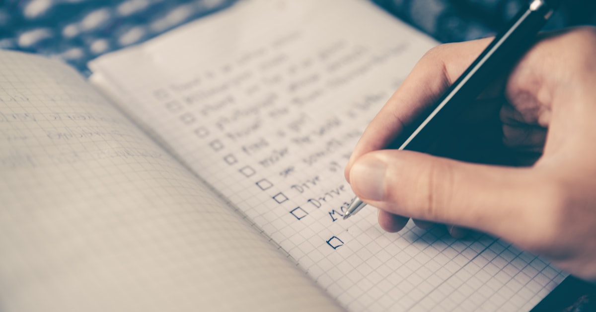 Organized checklist and documents for tax receipt management
